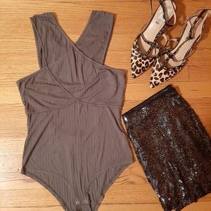 Olive green bodysuit